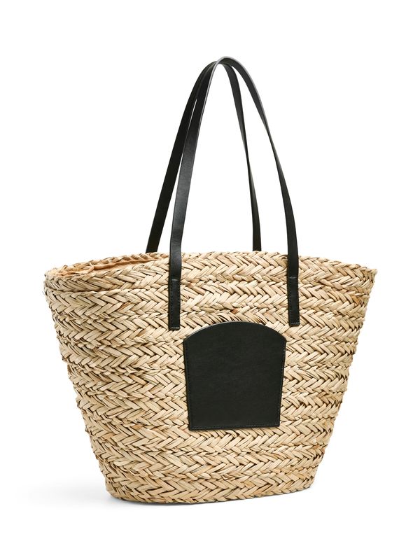 PIECES PIECES Shopper torba 'PCSIANA'  bež / crna