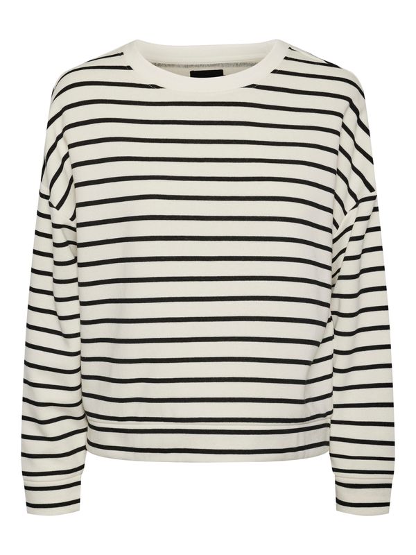PIECES PIECES Sweater majica 'CHILLI'  crna / bijela