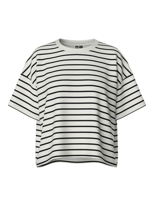PIECES PIECES Sweater majica 'CHILLI'  crna / bijela