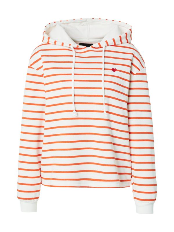 PIECES PIECES Sweater majica 'PCCHILLI'  tamno narančasta / bijela