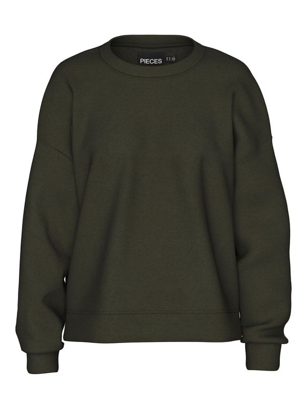 PIECES PIECES Sweater majica 'PCChilli'  tamno zelena