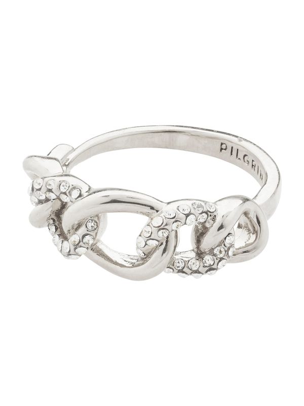 Pilgrim Pilgrim Prsten 'WRENLEY'  srebro / prozirna