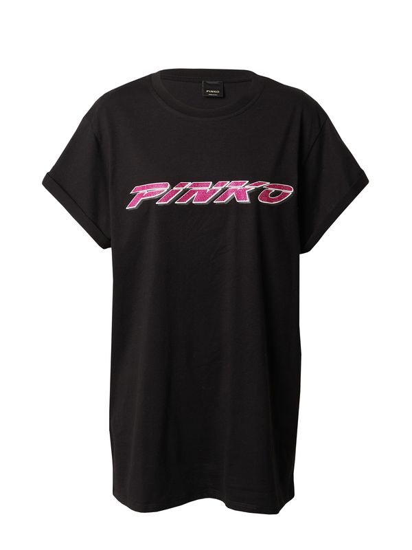 PINKO PINKO Majica  neonsko roza / crna / bijela