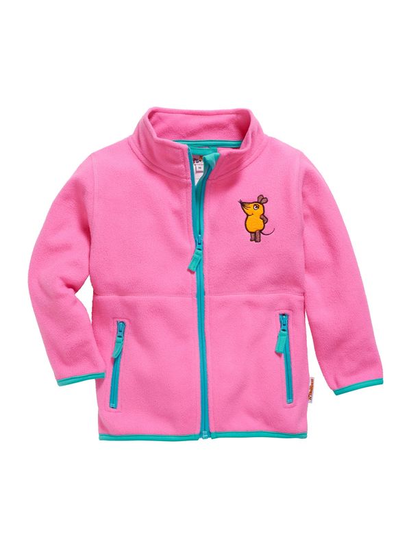PLAYSHOES PLAYSHOES Flis jakna 'DIE MAUS'  nebesko plava / smeđa / svijetlonarančasta / roza