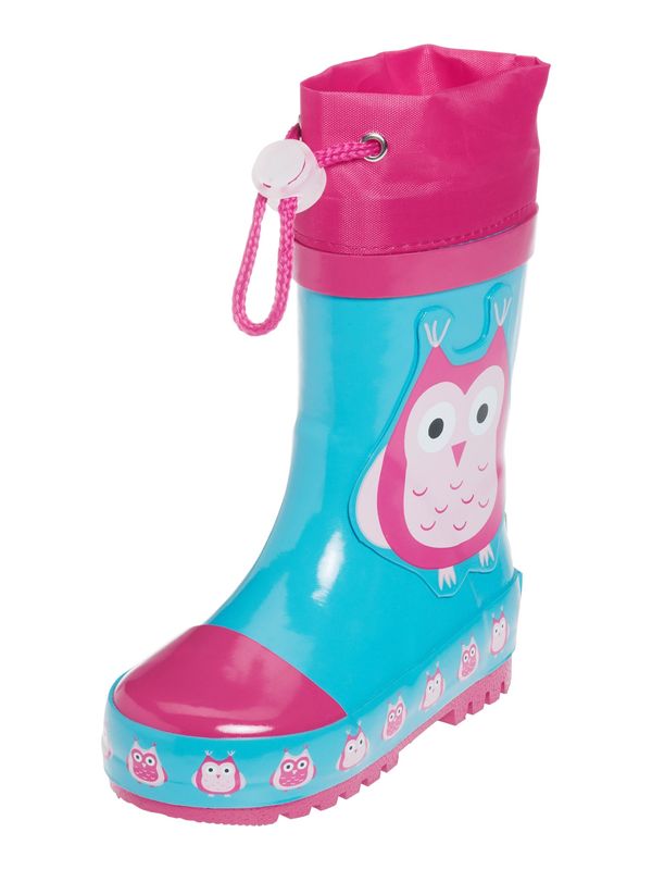 PLAYSHOES PLAYSHOES Gumene čizme 'Eule'  plava / svijetloroza / tamno roza