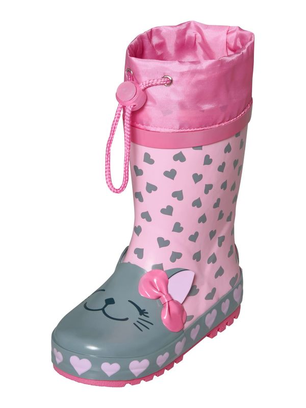 PLAYSHOES PLAYSHOES Gumene čizme 'Katze'  pastelno zelena / roza