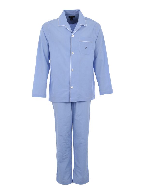 Polo Ralph Lauren Polo Ralph Lauren Duga pidžama  svijetloplava / bijela