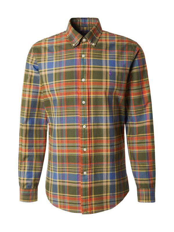 Polo Ralph Lauren Polo Ralph Lauren Košulja  plava / tamo žuta / maslinasta / mandarina