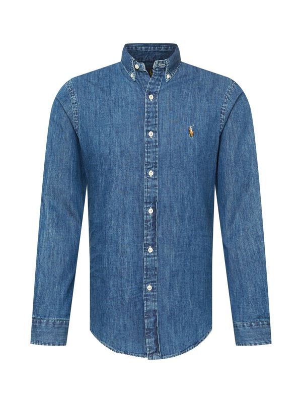 Polo Ralph Lauren Polo Ralph Lauren Košulja  plavi traper / konjak / bijela