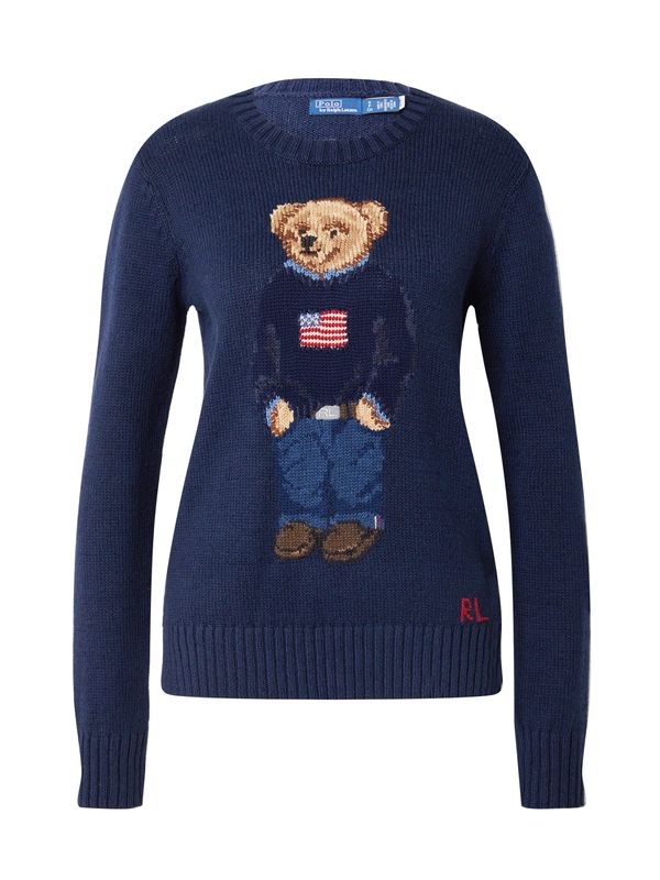 Polo Ralph Lauren Polo Ralph Lauren Pulover  bež / mornarsko plava / smeđa / crvena