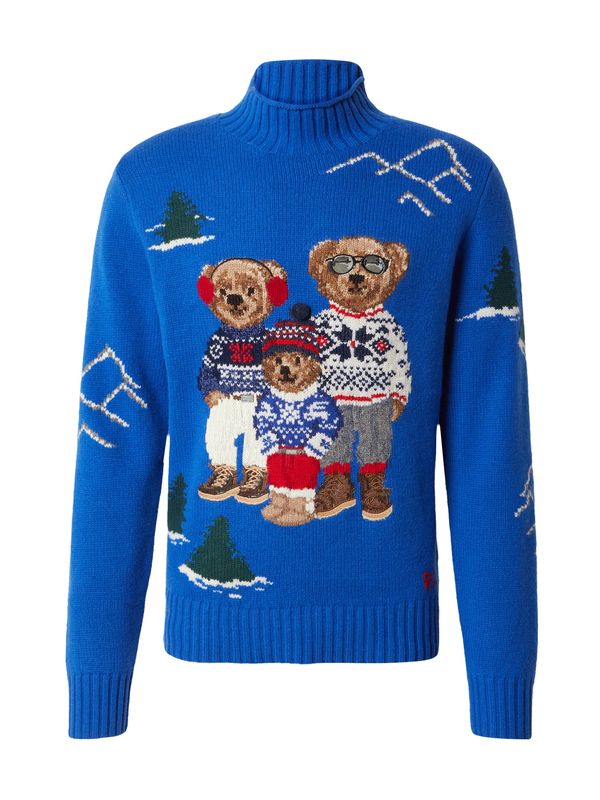 Polo Ralph Lauren Polo Ralph Lauren Pulover  kraljevsko plava / svijetlosmeđa / crvena / bijela