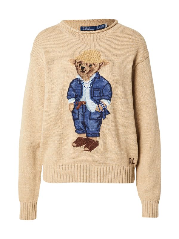 Polo Ralph Lauren Polo Ralph Lauren Pulover  plava / morsko plava / cappuccino / tamno smeđa