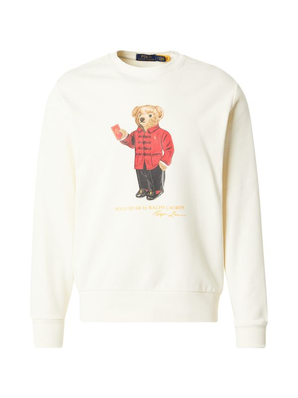 Polo Ralph Lauren Polo Ralph Lauren Sweater majica  boja pijeska / svijetlosmeđa / crvena / crna