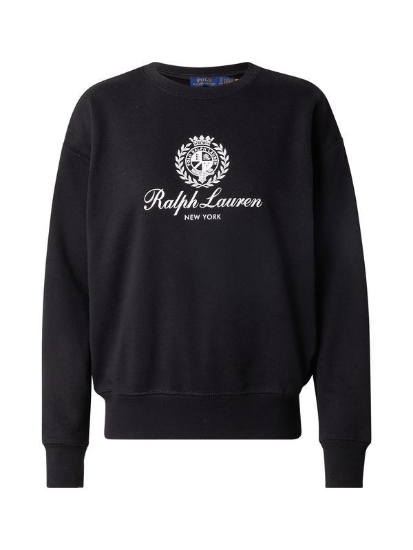 Polo Ralph Lauren Polo Ralph Lauren Sweater majica  crna / bijela