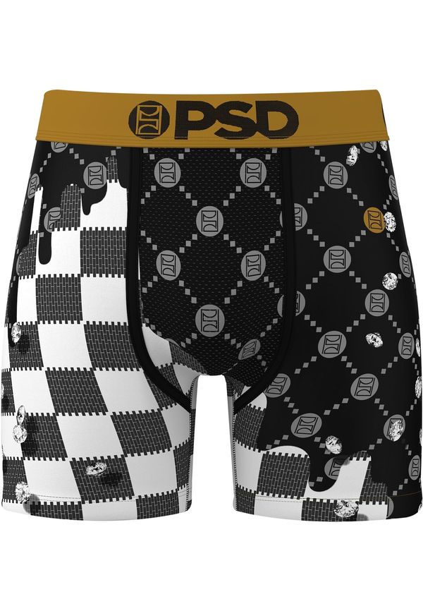 PSD PSD Bokserice 'Check Drip'  šafran / siva / crna / bijela