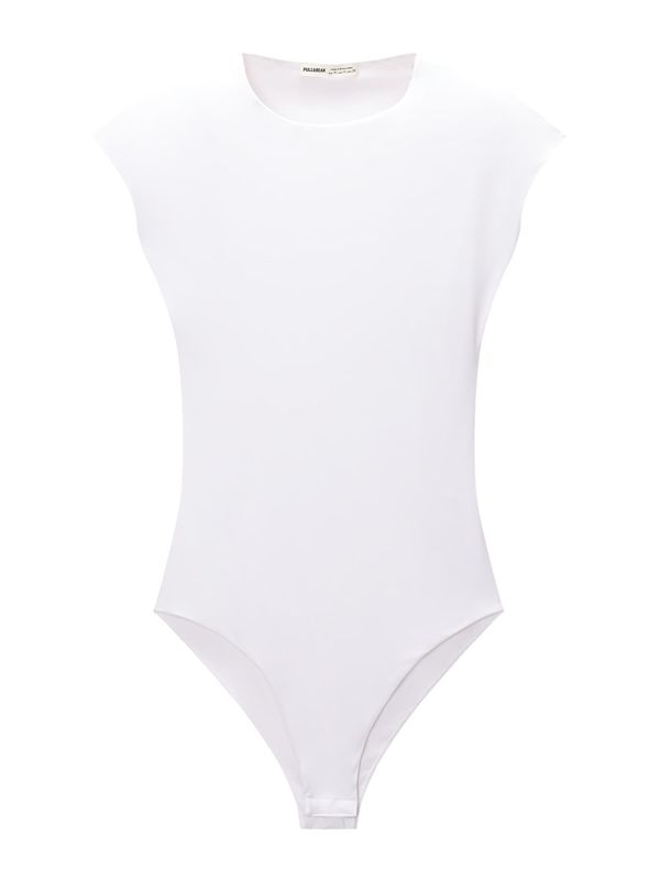 Pull&Bear Pull&Bear Bodi majica  bijela