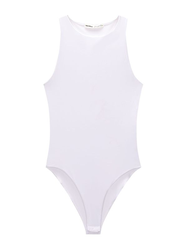 Pull&Bear Pull&Bear Bodi majica  bijela