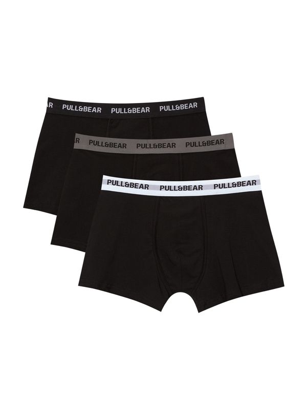 Pull&Bear Pull&Bear Bokserice  bež siva / crna / bijela