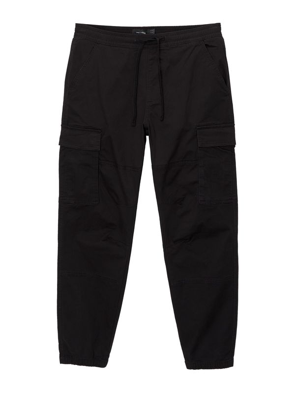 Pull&Bear Pull&Bear Cargo hlače  crna
