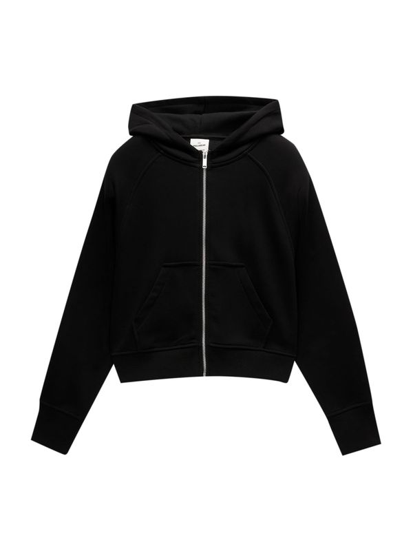 Pull&Bear Pull&Bear Gornji dio trenirke  crna