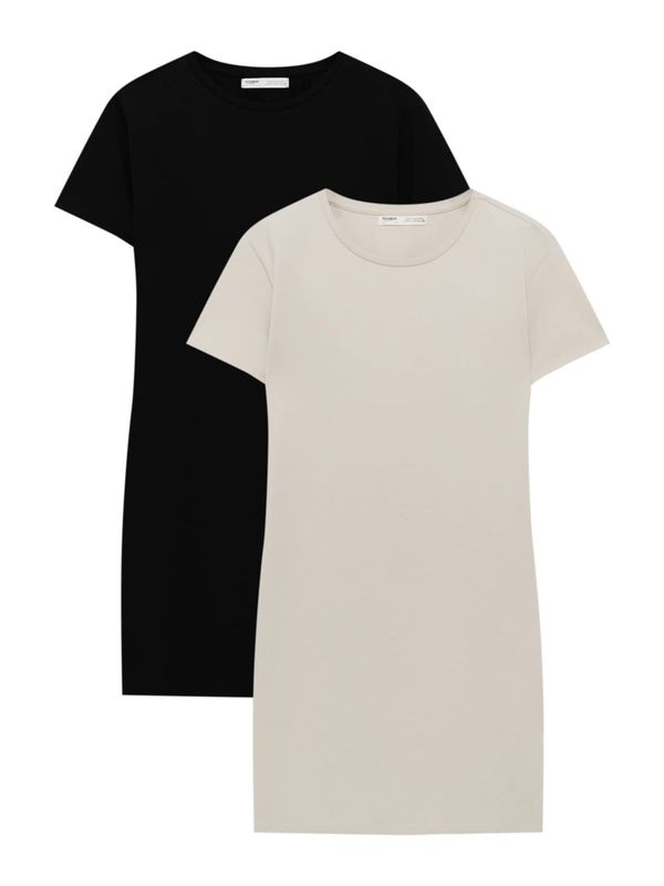 Pull&Bear Pull&Bear Haljina  boja devine dlake (camel) / crna