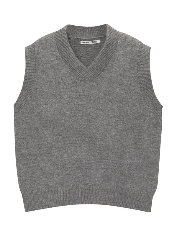 Pull&Bear Pull&Bear Kardigan bez rukava  siva