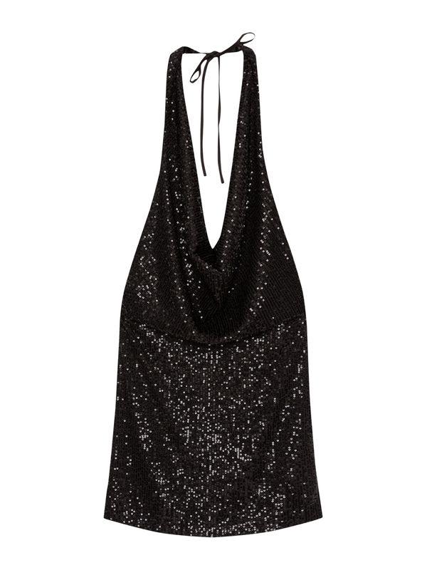 Pull&Bear Pull&Bear Koktel haljina  crna / srebro