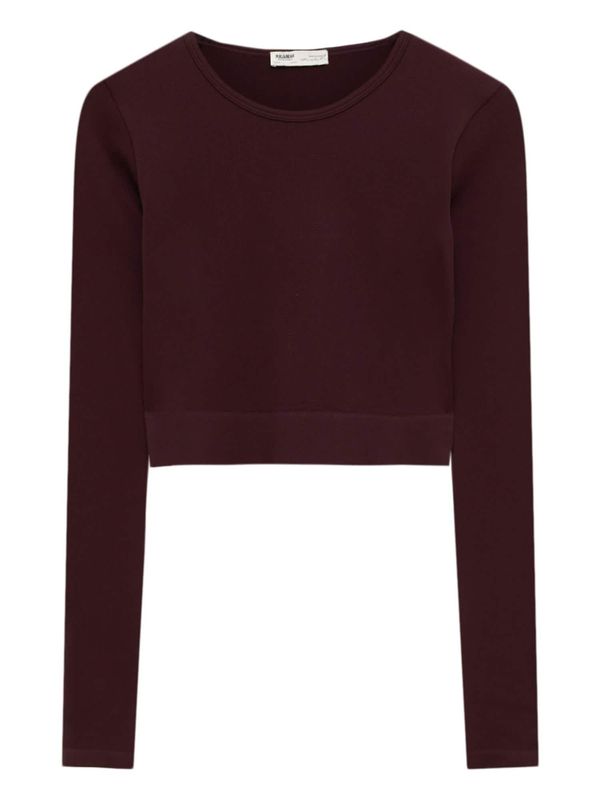 Pull&Bear Pull&Bear Majica  crvena ljubičasta