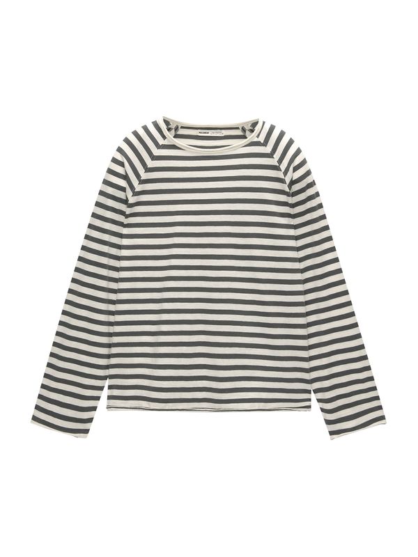 Pull&Bear Pull&Bear Majica  tamo siva / bijela