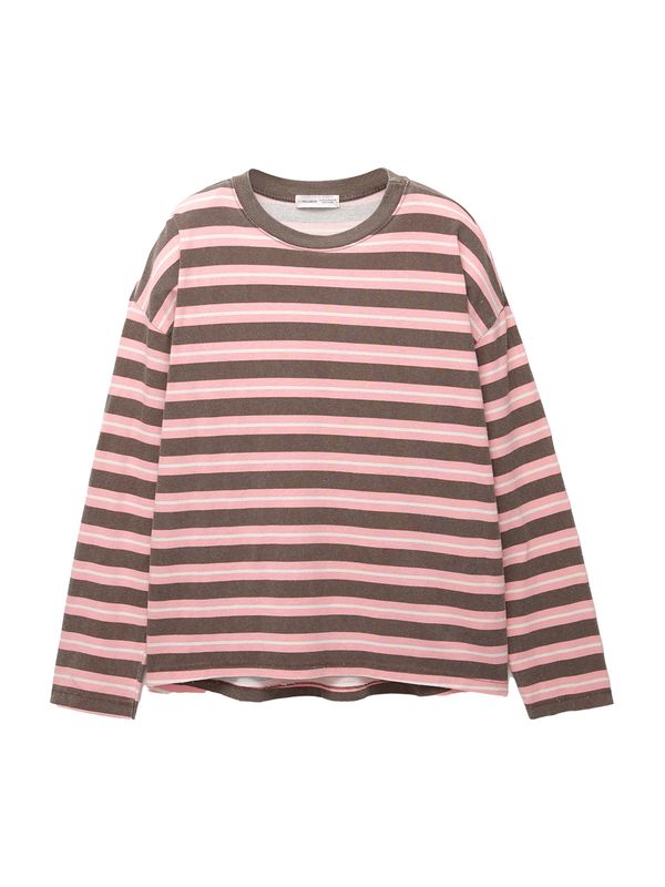 Pull&Bear Pull&Bear Majica  taupe siva / roza / bijela