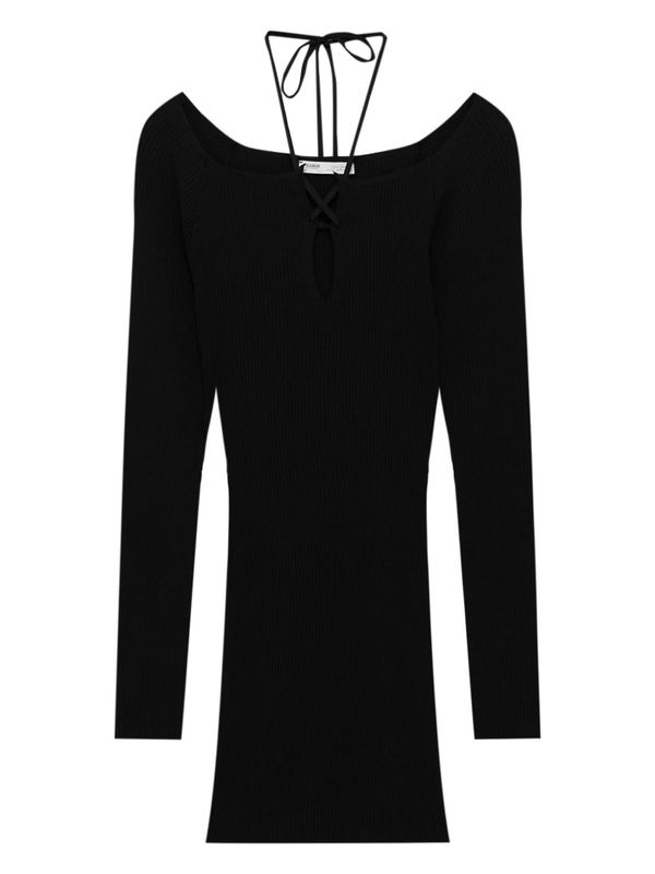Pull&Bear Pull&Bear Pletena haljina  crna