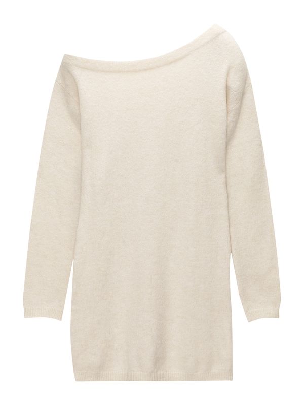 Pull&Bear Pull&Bear Pletena haljina  pastelno žuta