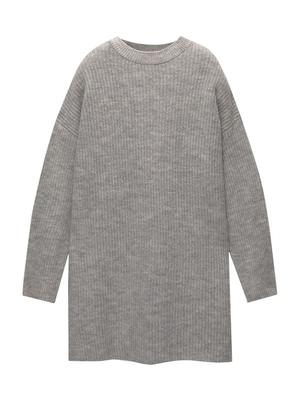 Pull&Bear Pull&Bear Pletena haljina  siva melange