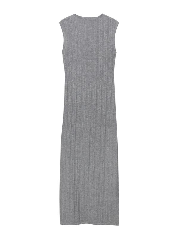 Pull&Bear Pull&Bear Pletena haljina  siva melange