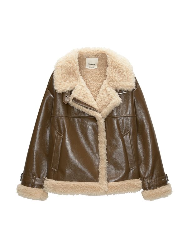 Pull&Bear Pull&Bear Prijelazna jakna  smeđa melange