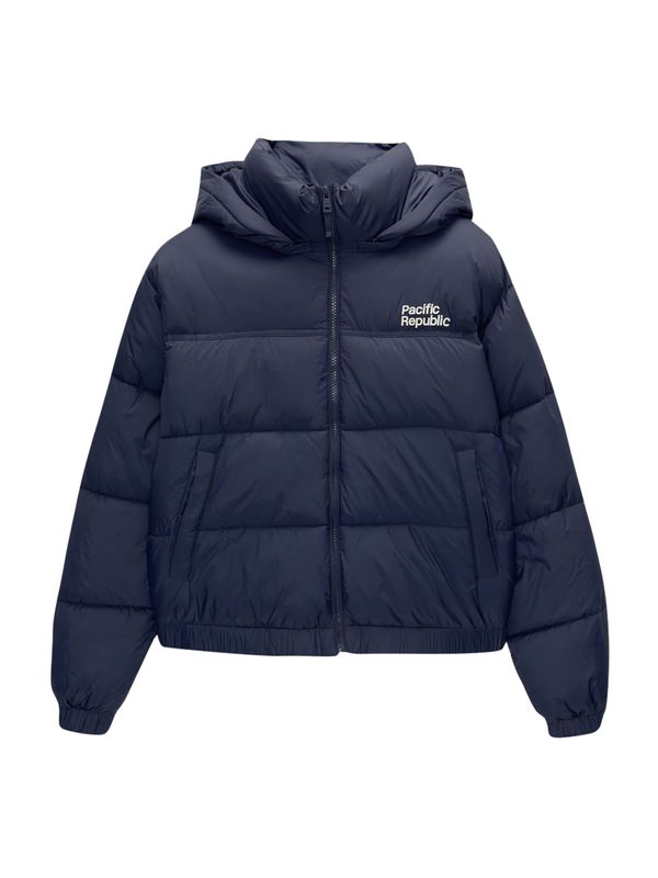 Pull&Bear Pull&Bear Prijelazna jakna  tamno plava / bijela