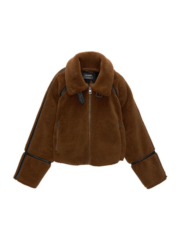 Pull&Bear Pull&Bear Prijelazna jakna  tamno smeđa / crna