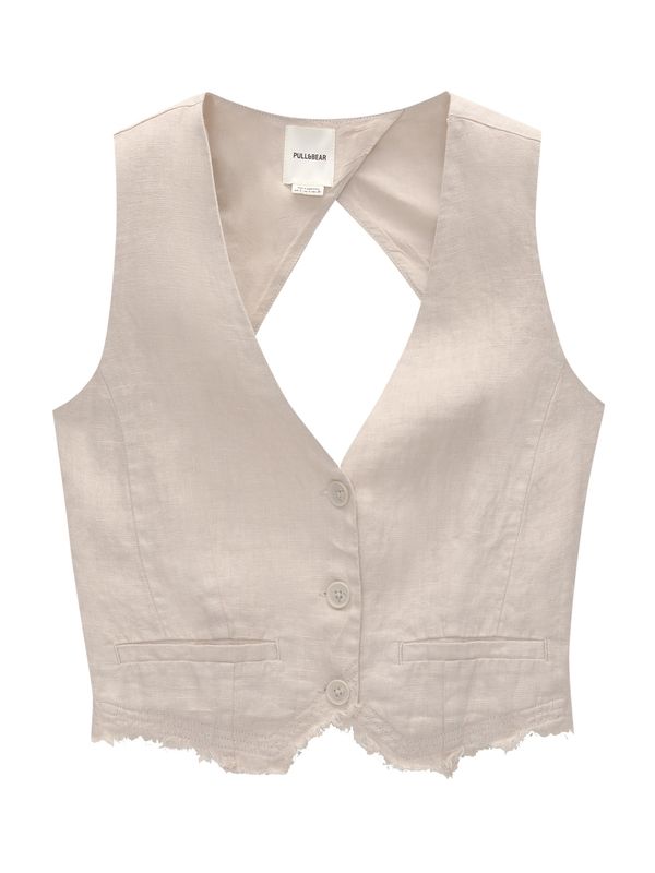 Pull&Bear Pull&Bear Prsluk  ecru/prljavo bijela