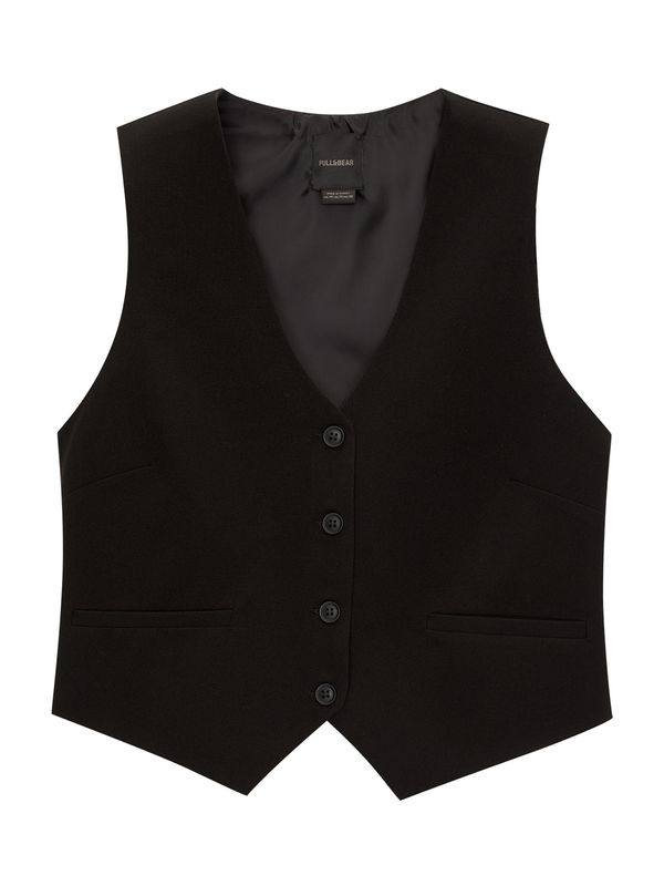 Pull&Bear Pull&Bear Prsluk od odijela  crna