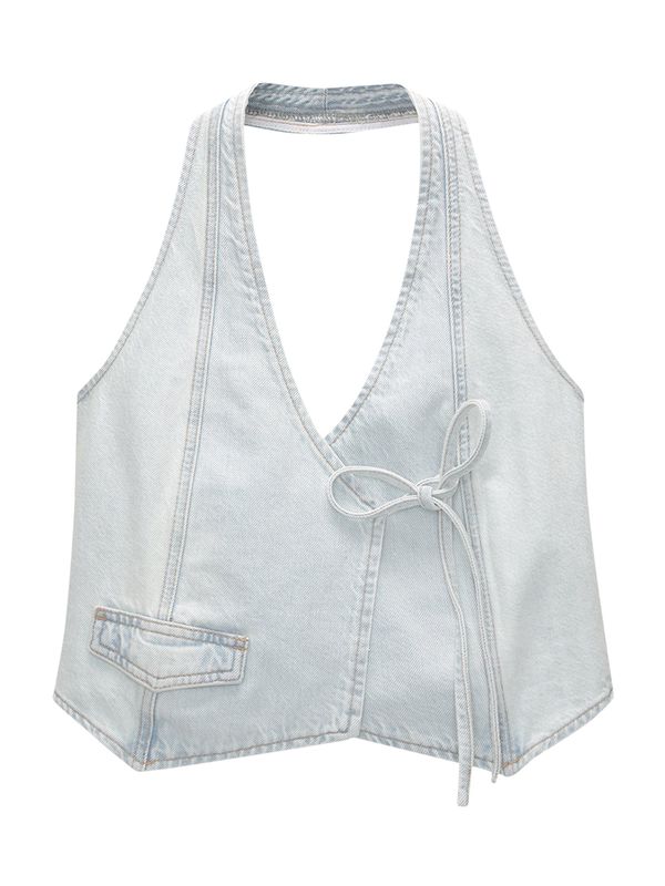 Pull&Bear Pull&Bear Prsluk od odijela  plavi traper