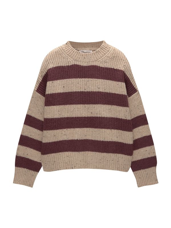 Pull&Bear Pull&Bear Pulover  bež / boja vina