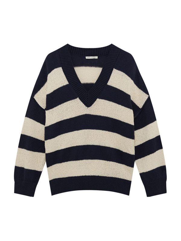Pull&Bear Pull&Bear Pulover  boja pijeska / tamno plava
