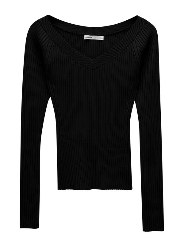 Pull&Bear Pull&Bear Pulover  crna
