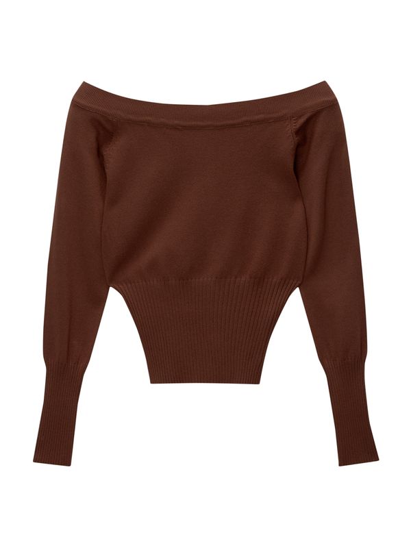 Pull&Bear Pull&Bear Pulover  smeđa