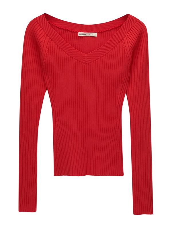 Pull&Bear Pull&Bear Pulover  svijetlo crvena