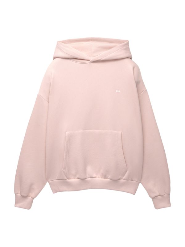 Pull&Bear Pull&Bear Sweater majica 'PACIFIC'  roza / bijela