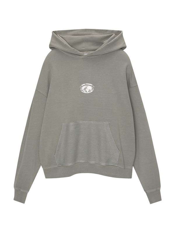 Pull&Bear Pull&Bear Sweater majica  siva / bijela