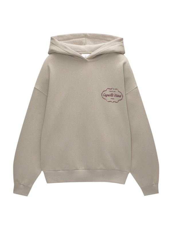 Pull&Bear Pull&Bear Sweater majica  taupe siva / ljubičasto crvena