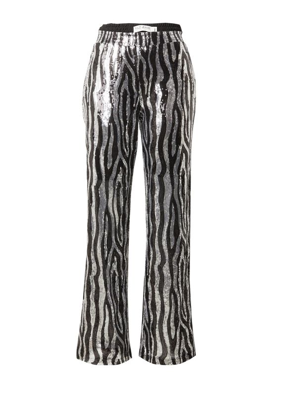 PULZ Jeans PULZ Jeans Hlače  crna / srebro