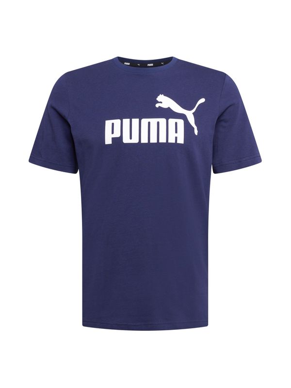 PUMA PUMA Majica 'Essential'  morsko plava / bijela
